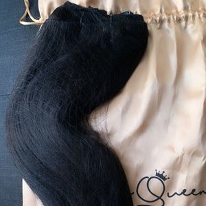 Human  hair extensions light yaki 18inches clips in